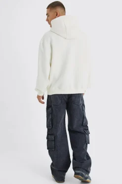 Oversized Boxy Homme Print Hoodie | BoohooMAN UK