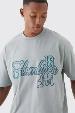 Oversized Boxy Homme Print T-shirt | BoohooMAN UK