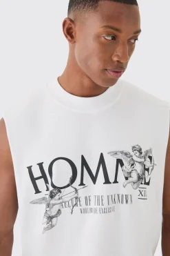 Oversized Boxy Homme Renaissance Distressed Tank | BoohooMAN UK