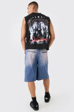 Oversized Boxy Homme Rottweiler Distressed Back Print Tank | BoohooMAN UK