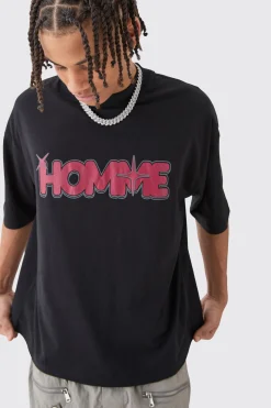Oversized Boxy Homme Star T-shirt | BoohooMAN UK