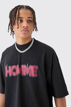 Oversized Boxy Homme Star T-shirt | BoohooMAN UK