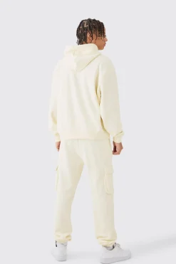 Oversized Boxy Hooded Cargo Tracksuit | BoohooMAN UK