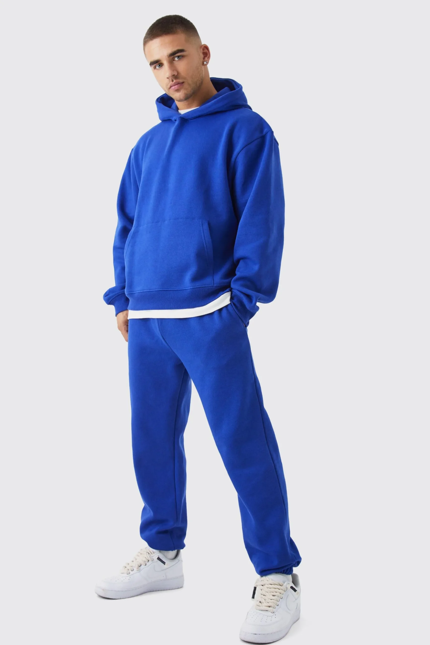 Oversized Boxy Hooded Tracksuit | BoohooMAN UK
