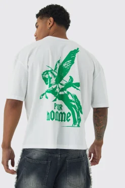 Oversized Boxy Horse Back Print T-Shirt | BoohooMAN UK