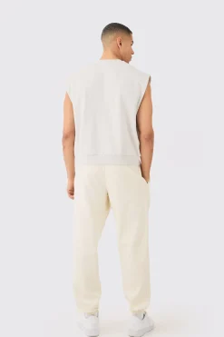 Oversized Boxy Jersey Sweat Tank | BoohooMAN UK