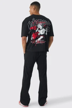 Oversized Boxy Large Scale Infamous Renaissance Back Print T-Shirt | BoohooMAN UK