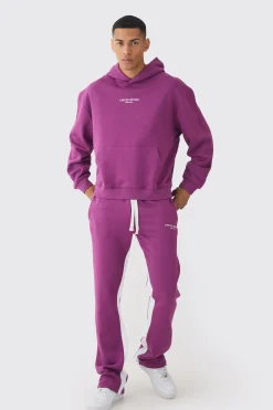 Oversized Boxy Limited Edition Extended Drawcords Hooded Tracksuit | BoohooMAN UK