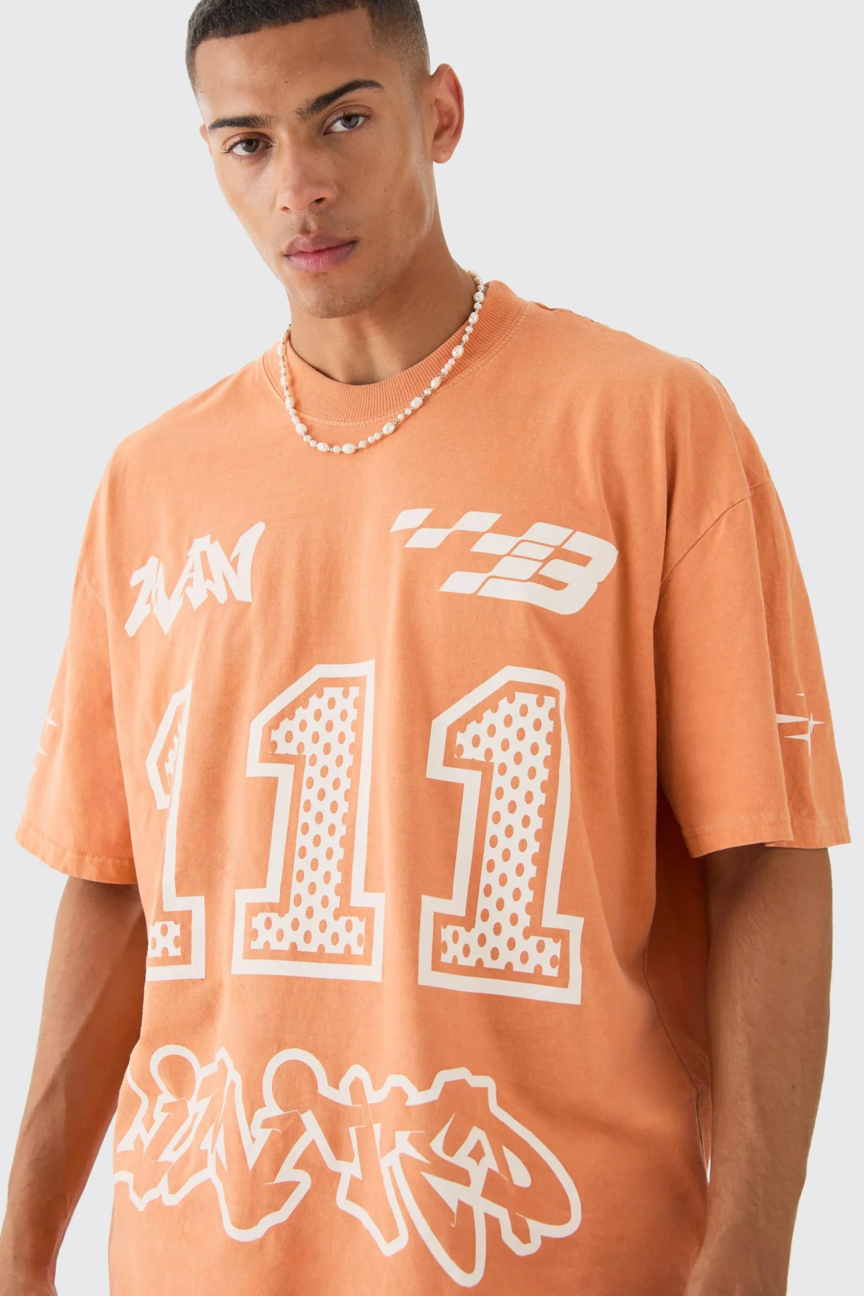 Oversized Boxy Limited Moto Graphic T-shirt | BoohooMAN UK