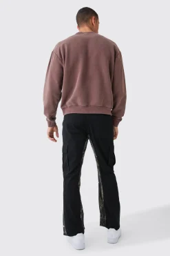 Oversized Boxy Limited Washed Sweatshirt | BoohooMAN UK
