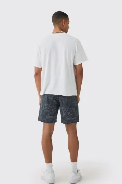 Oversized Boxy Lip Print T-shirt | BoohooMAN UK