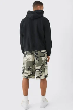 Oversized Boxy Loopback Hoodie | BoohooMAN UK