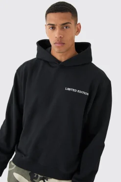 Oversized Boxy Loopback Hoodie | BoohooMAN UK