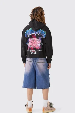 Oversized Boxy Loopback Hoodie | BoohooMAN UK