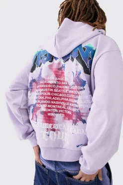Oversized Boxy Loopback Hoodie | BoohooMAN UK