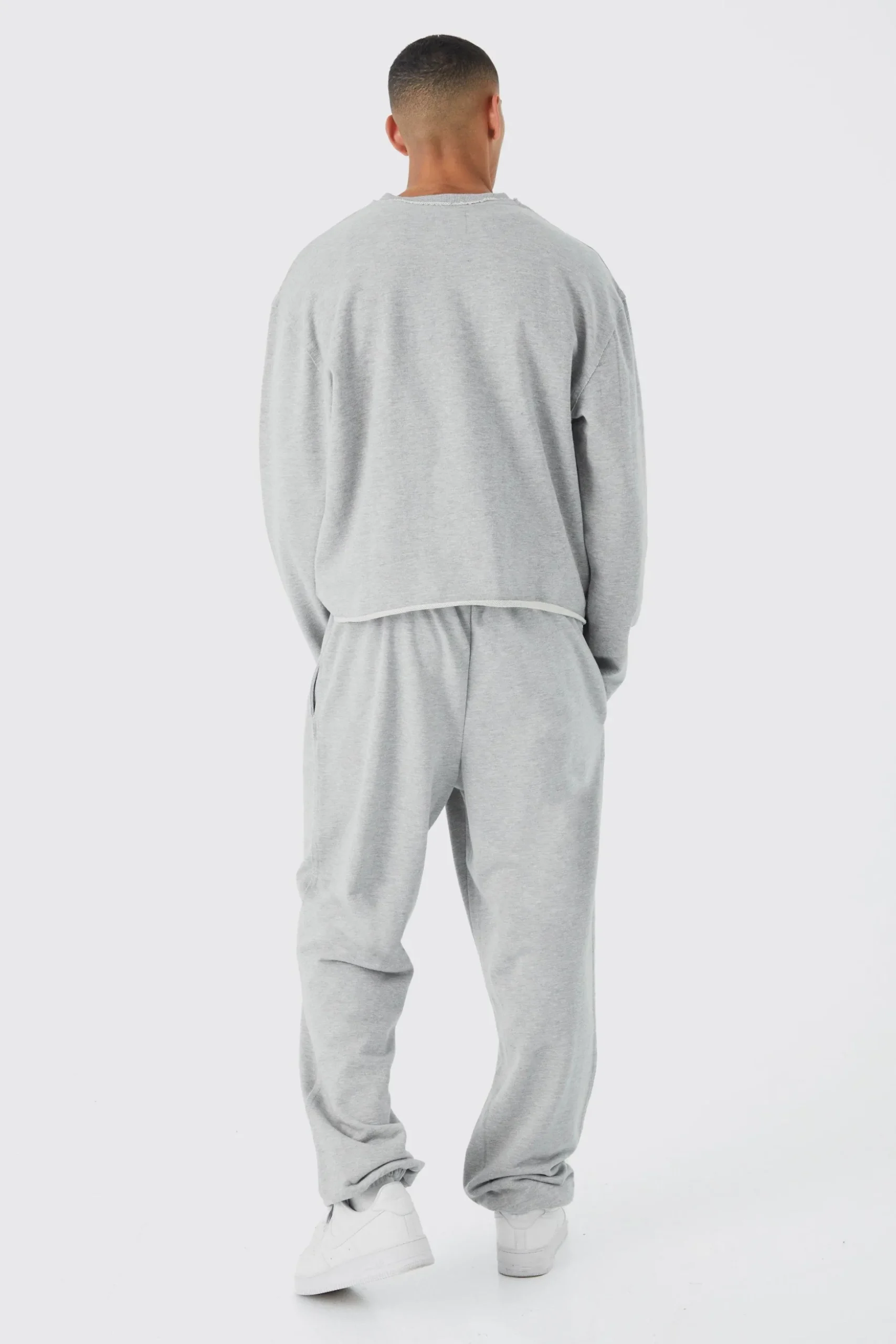 Oversized Boxy Loopback Printed Sweatshirt | BoohooMAN UK