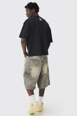 Oversized Boxy Loopback Short Sleeve Exposed Seam T-shirt | BoohooMAN UK