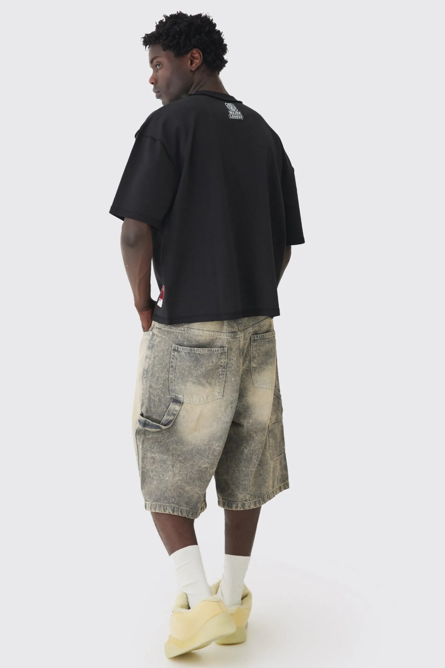Oversized Boxy Loopback Short Sleeve Exposed Seam T-shirt | BoohooMAN UK