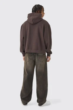Oversized Boxy M Printed Hoodie | BoohooMAN UK