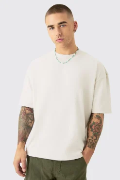 Oversized Boxy Monte Carlo Print Wash Back Print T-shirt | BoohooMAN UK