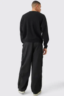 Oversized Boxy Moto Graphic Jumper | BoohooMAN UK