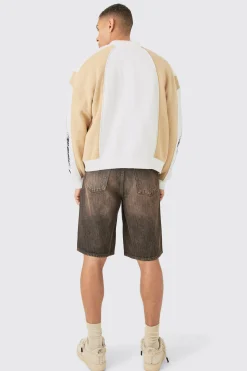 Oversized Boxy Moto Jersey Jacket | BoohooMAN UK