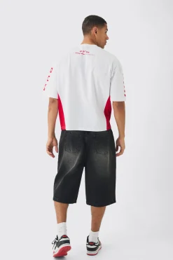 Oversized Boxy Moto Series T-Shirt | BoohooMAN UK