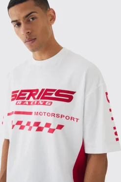 Oversized Boxy Moto Series T-Shirt | BoohooMAN UK