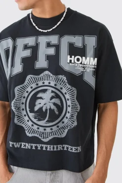 Oversized Boxy Ofcl Graphic Heavyweight T-shirt | BoohooMAN UK
