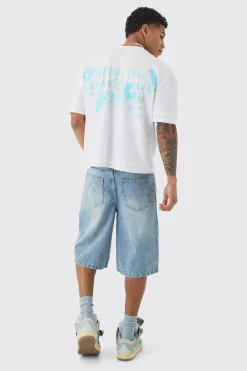 Oversized Boxy OFCL Puff Print T-shirt | BoohooMAN UK