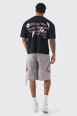 Oversized Boxy OFCL Puff Print T-shirt | BoohooMAN UK