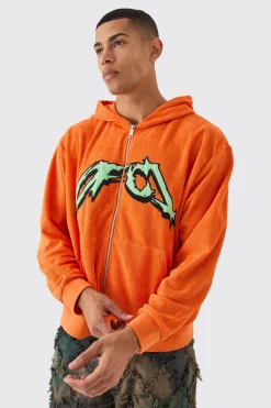 Oversized Boxy Ofcl Towelling Hoodie | BoohooMAN UK
