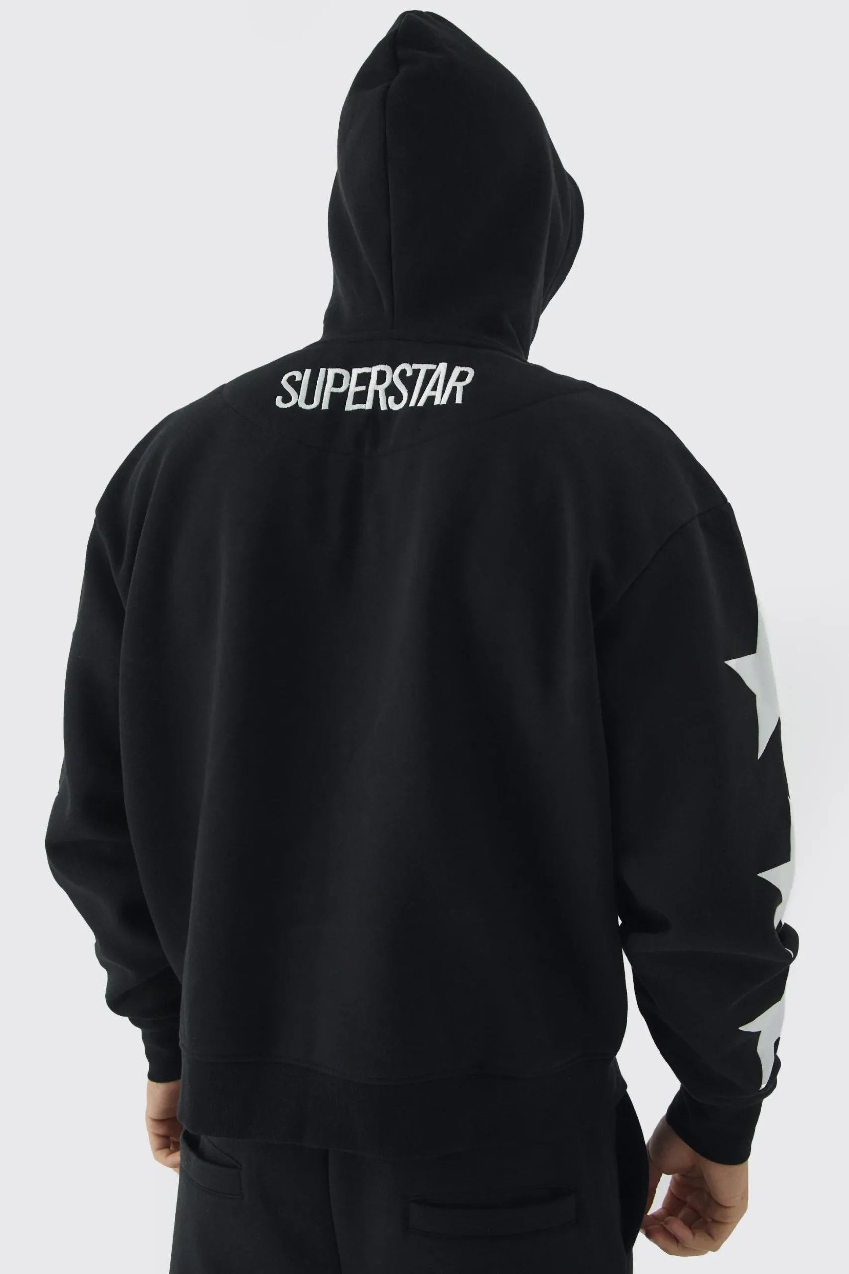 Oversized Boxy Off Season Puff Printed Hoodie | BoohooMAN UK