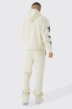 Oversized Boxy Off Season Puff Printed Hooded Tracksuit | BoohooMAN UK