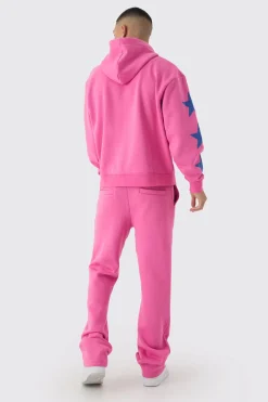Oversized Boxy Off Season Puff Printed Hooded Tracksuit | BoohooMAN UK