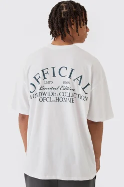 Oversized Boxy Official Back Print T-Shirt | BoohooMAN UK