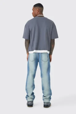 Oversized Boxy Outlaws Faux Layer T-shirt | BoohooMAN UK