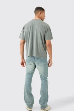 Oversized Boxy Overdye Worldwide T-shirt | BoohooMAN UK