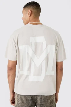 Oversized Boxy Overdyed Graphic T-shirt | BoohooMAN UK
