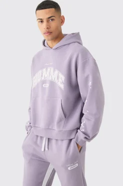 Oversized Boxy Paint Splatter Homme Gusset Tracksuit | BoohooMAN UK