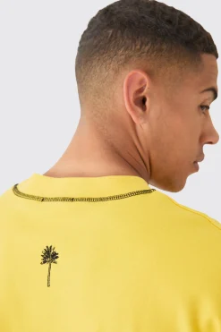 Oversized Boxy Placement Pocket T-shirt | BoohooMAN UK