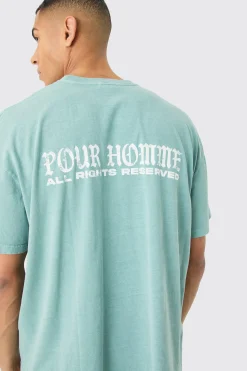 Oversized Boxy Pour Homme Graphic T-shirt | BoohooMAN UK