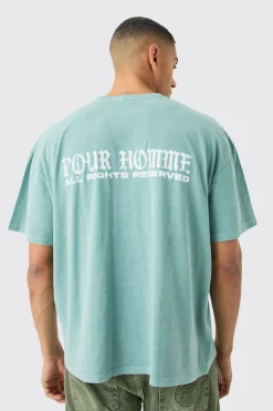 Oversized Boxy Pour Homme Graphic T-shirt | BoohooMAN UK