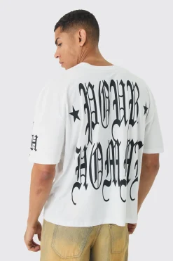 Oversized Boxy Pour Homme Gothic T-Shirt | BoohooMAN UK