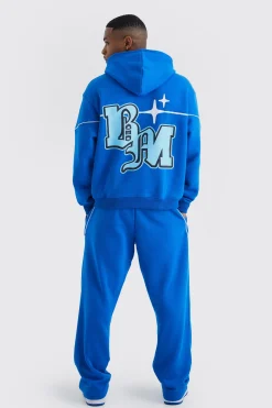 Oversized Boxy Print Tracksuit | BoohooMAN UK