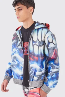 Oversized Boxy Printed Pu Set | BoohooMAN UK