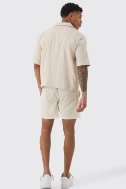 Oversized Boxy Revere Linen Shirt | BoohooMAN UK
