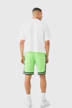 Oversized Boxy Rick And Morty License T-shirt And Mesh Short Set | BoohooMAN UK