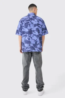 Oversized Boxy Ripstop Camo Shirt | BoohooMAN UK