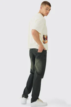 Oversized Boxy Rodeo Print T-Shirt | BoohooMAN UK